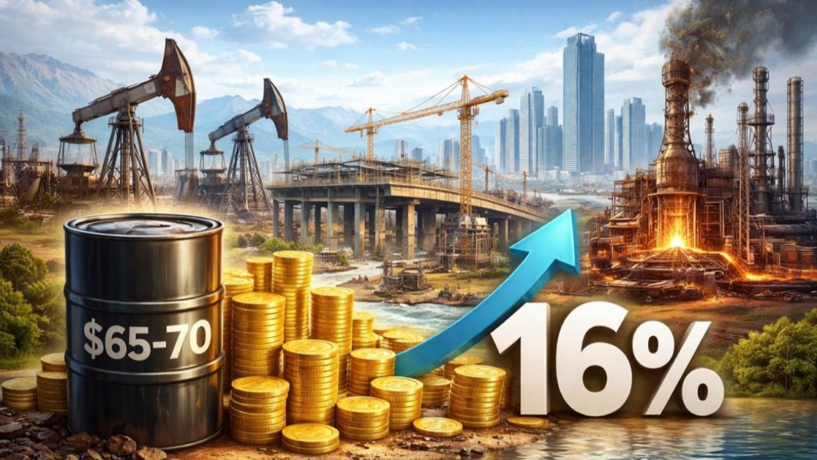 $ 65–70 за баррель и 16% ВВП: от чего зависит рост экономики в 2026 году?